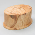 mp322 spalted beech oval miniature display plinth-6