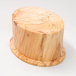 mp322 spalted beech oval miniature display plinth-6
