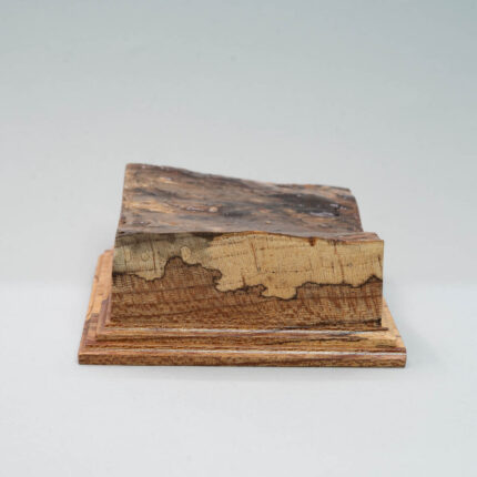 mp335 spalted beech textured miniature display plinth-8